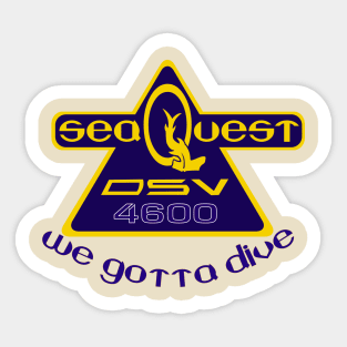 SeaQuest Show Logo with Podcast Catchphrase Sticker